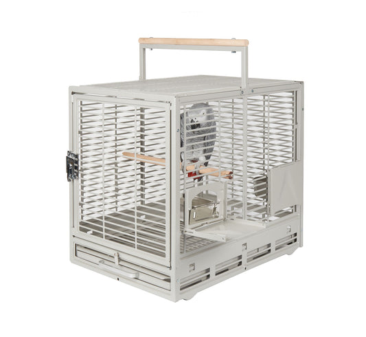transport cage parakeet and parrot safari platinum / light gray