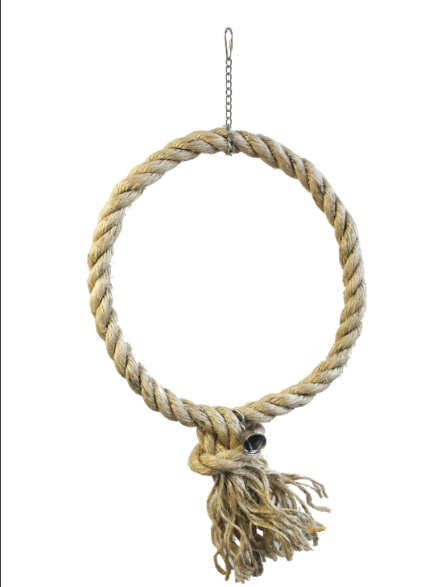 O76015 Papageien- und Sittichspielzeug Ring Sisal Large