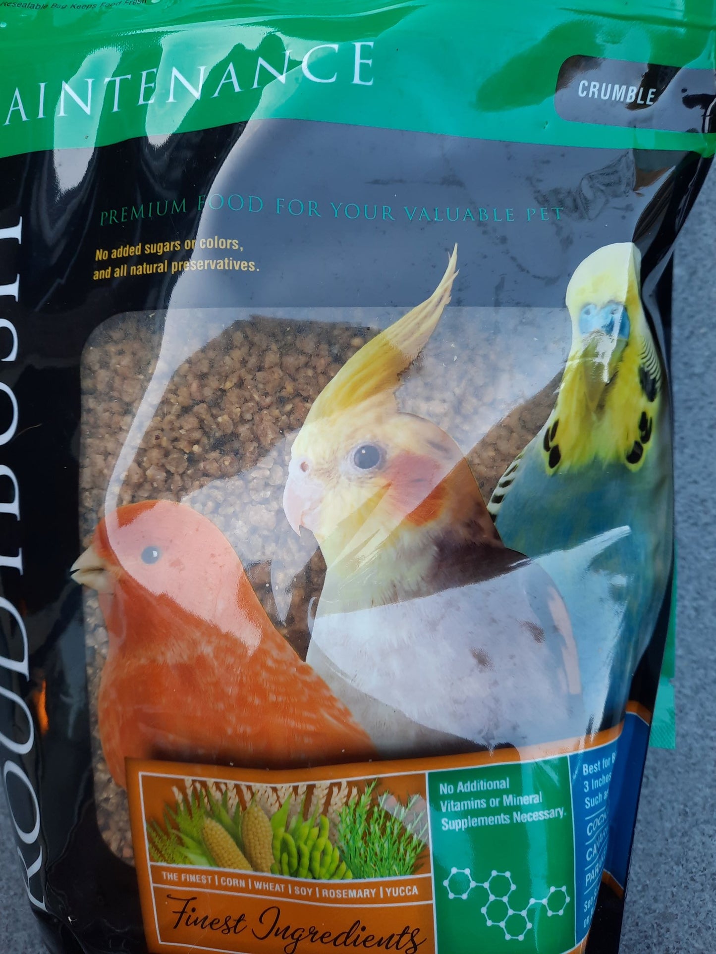 R002 Sittichfutter Roudybush (Pellets) Erhaltungsstreusel 1,25 kg