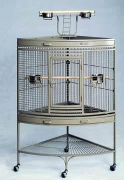 parrot cage13Sm WHITE CLEARANCE CAGE STOCK