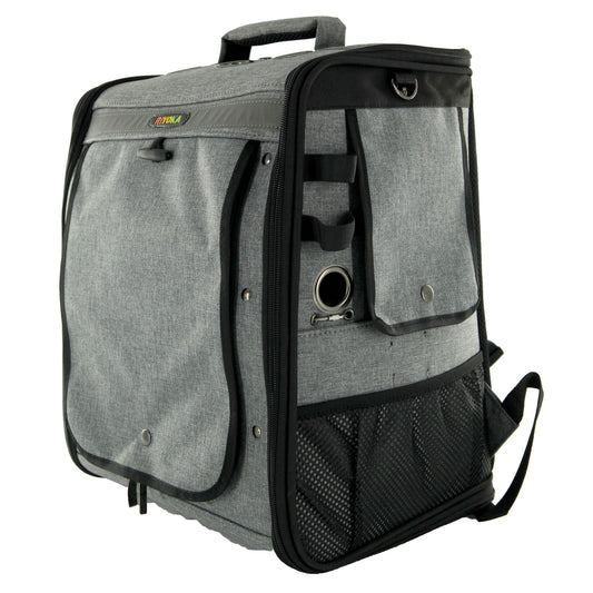 PA99101 Rucksack grau/schwarz geschlossen