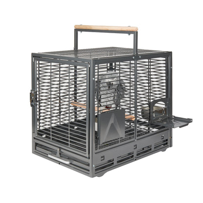 transport cage parakeet and parrot safari platinum / light gray